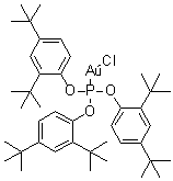 structure of CAS# 915299-24-0, Chloro[tris(2,4-di-tert-butylphenyl) phosphite]gold