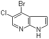 structure of CAS# 916176-52-8, 4-Bromo-5-chloro-1H-pyrrolo[2,3-b]pyridine