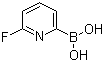 structure of CAS# 916176-61-9, 6-Fluoropyridine-2-boronic acid;(6-Fluoropyridin-2-yl)boronic acid; (6-Fluoro-2-pyridyl)boronic acid