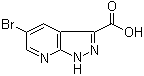structure of CAS# 916325-85-4, 5-Bromo-1H-pyrazolo[3,4-b]pyridine-3-carboxylic acid