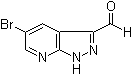 结构式 CAS# 916326-37-9, 5-溴-1H-吡唑并[3,4-b]吡啶-3-甲醛