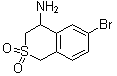 structure of CAS# 916420-32-1, 6-Bromo-3,4-dihydro-1H-2-benzothiopyran-4-amine 2,2-dioxide
