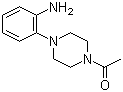 structure of CAS# 91646-45-6, 1-(4-(2-Aminophenyl)piperazin-1-yl)ethanone;1-[4-(2-Aminophenyl)piperazin-1-yl]ethanone; 2-(4-Acetylpiperazin-1-yl)aniline