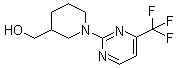 structure of CAS# 916791-20-3, 1-[4-(Trifluoromethyl)-2-pyrimidinyl]-3-piperidinemethanol