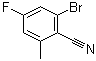 结构式 CAS# 916792-09-1, 2-溴-4-氟-6-甲基苯甲腈