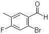 结构式 CAS# 916792-17-1, 2-溴-4-氟-5-甲基苯甲醛