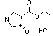 结构式 CAS# 916814-29-4, 4-氧代-3-吡咯烷羧酸乙酯盐酸盐