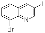 structure of CAS# 917251-85-5, 8-Bromo-3-iodoquinoline