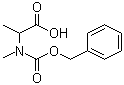 structure of CAS# 91738-83-9, N-(Benzyloxycarbonyl)-N-methyl-DL-alanine;N-Methyl-N-[(phenylmethoxy)carbonyl]alanine