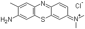 结构式 CAS# 92-31-9, 碱性蓝 17; 甲苯胺蓝 O; 3-氨基-7-(二甲基氨基)-2-甲基酚噻嗪-5-鎓氯化物