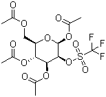 structure of CAS# 92051-23-5, 1,3,4,6-Tetra-O-acetyl-2-O-trifluoromethanesulfonyl-beta-D-mannopyranose;TATM