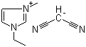 structure of CAS# 923019-22-1, 1-Ethyl-3-methylimidazolium dicyanomethanide;3-Ethyl-1-methyl-1H-imidazolium salt with propanedinitrile
