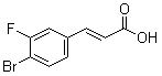 structure of CAS# 923266-17-5, 3-(4-Bromo-3-fluorophenyl)-2-propenoic acid