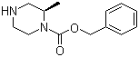 结构式 CAS# 923565-99-5, (R)-2-甲基-1-哌嗪甲酸苄酯