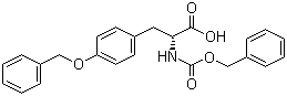 结构式 CAS# 92455-53-3, N-[(苯甲氧基)羰基]-O-(苯基甲基)-D-酪氨酸