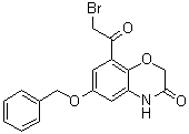 结构式 CAS# 926319-53-1, 8-(溴乙酰基)-6-(苄氧基)-2H-1,4-苯并恶嗪-3(4H)-酮