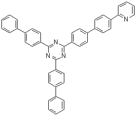 结构式 CAS# 927898-49-5, 2,4-二(联苯-4-基)-6-[4'-(2-吡啶基)联苯-4-基]-1,3,5-三嗪