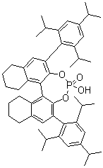 structure of CAS# 929294-27-9, (11bR)-8,9,10,11,12,13,14,15-Octahydro-4-hydroxy-2,6-bis[2,4,6-tris(1-methylethyl)phenyl]-dinaphtho[2,1-d:1',2'-f][1,3,2]dioxaphosphepin 4-oxide