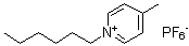 structure of CAS# 929897-32-5, 1-n-Hexyl-4-methylpyridinium hexafluorophosphate;4-Methyl-n-hexylpyridinium hexafluorophosphate