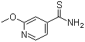 结构式 CAS# 929972-07-6, 2-甲氧基-4-吡啶硫代甲酰胺