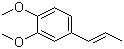 structure of CAS# 93-16-3, Methyl isoeugenol;1,2-Dimethoxy-4-(1-propenyl)-benzene; Isoeugenenyl methyl ether