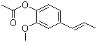 结构式 CAS# 93-29-8, 乙酸异丁香酚酯; 2-甲氧基-4-丙烯基苯基乙酸酯