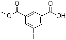structure of CAS# 93116-99-5, Methyl 5-iodoisophthalate;3-(Methoxycarbonyl)-5-iodobenzoic acid; 3-Iodo-5-(methoxycarbonyl)benzoic acid; 5-Iodoisophthalic acid monomethyl ester