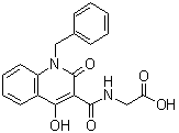结构式 CAS# 931398-72-0, N-[[4-羟基-2-氧代-1-(苯基甲基)-1,2-二氢-3-喹啉基]羰基]甘氨酸