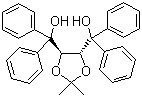 structure of CAS# 93379-48-7, (-)-Taddol;(-)-trans-alpha,alpha'-(Dimethyl-1,3-dioxolane-4,5-diyl)bis(diphenylmethanol)