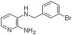 结构式 CAS# 934537-52-7, 2-氨基-3-(3-溴苄基氨基)吡啶