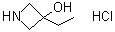 结构式 CAS# 935668-00-1, 3-乙基氮杂环丁-3-醇盐酸盐