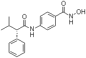 结构式 CAS# 935881-37-1, AR 42; (S)-(+)-N-羟基-4-(3-甲基-2-苯基丁酰氨基)苯甲酰胺