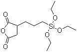 structure of CAS# 93642-68-3, (3-Triethoxysilylpropyl)succinic anhydride;3-Triethoxysilylpropylsuccinic acid anhydride; GF 20; GF 20 (coupling agent); Geniosil GF 20; SIT 8192.6; Triethoxysilylpropylsuccinic anhydride