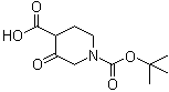structure of CAS# 936497-91-5, 1-(tert-Butoxycarbonyl)-3-oxopiperidine-4-carboxylic acid;3-Oxo-1,4-piperidinedicarboxylic acid 1-(1,1-dimethylethyl) ester
