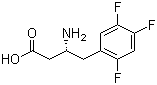 结构式 CAS# 936630-57-8, (R)-3-氨基-4-(2,4,5-三氟苯基)丁酸