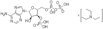 结构式 CAS# 936827-87-1, 3'-腺苷酸 5'-(磷酸二氢酯) 5'-硫酸酸酐三乙胺盐