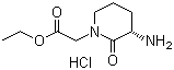 结构式 CAS# 937057-79-9, (3S)-3-氨基-2-氧代-1-哌啶乙酸乙酯盐酸盐