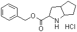 结构式 CAS# 93779-29-4, (S,S)-2-氮杂双环[3,3,0]辛烷-3-羧酸苄酯盐酸盐