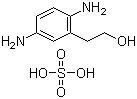 structure of CAS# 93841-25-9, 2-(2-Hydroxy)ethyl-p-phenylene diamino sulfate;Hydroxyethyl-p-phenylenediamine sulphate