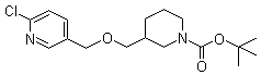 structure of CAS# 939986-39-7, 3-[[(6-Chloro-3-pyridinyl)methoxy]methyl]-1-piperidinecarboxylic acid tert-butyl ester
