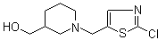 1-[(2-Chloro-5-thiazolyl)methyl]-3-piperidinemethanol molecular structure (CAS 939986-52-4)