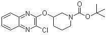 structure of CAS# 939986-62-6, 3-[(3-Chloro-2-quinoxalinyl)oxy]-1-piperidinecarboxylic acid tert-butyl ester