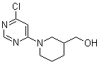 structure of CAS# 939986-74-0, 1-(6-Chloro-4-pyrimidinyl)-3-piperidinemethanol