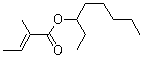 结构式 CAS# 94133-92-3, (E)-2-甲基-2-丁烯酸 1-乙基己酯; 惕各酸 1-乙基己酯