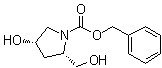 结构式 CAS# 942308-58-9, (2S,4S)-1-(苄氧羰基)-2-羟基甲基-4-羟基吡咯烷