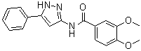 structure of CAS# 942655-44-9, 3,4-Dimethoxy-N-(5-phenyl-1H-pyrazol-3-yl)benzamide