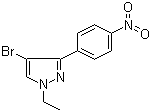 structure of CAS# 942920-12-9, 4-Bromo-1-ethyl-3-(4-nitrophenyl)-1H-pyrazole