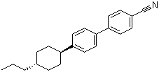 结构式 CAS# 94412-40-5, 4'-(反式-4-丙基环己基)-[1,1'-联苯]-4-甲腈