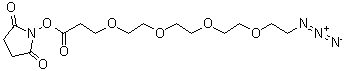 结构式 CAS# 944251-24-5, 3-(叠氮基四(乙烯氧基))丙酸琥珀酰亚胺基酯