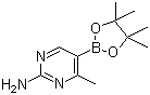 structure of CAS# 944401-55-2, 4-Methyl-2-aminopyrimidine-5-boronic acid pinacol ester;[4-Methyl-5-(4,4,5,5-tetramethyl-1,3,2-dioxaborolan-2-yl)pyrimidin-2-yl]amine